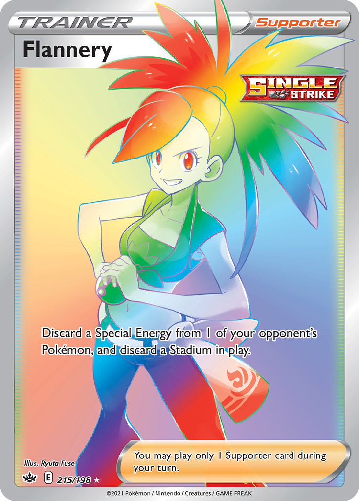 Flannery 215/198 Rare Rainbow | Chilling Reign | Pokemon Card