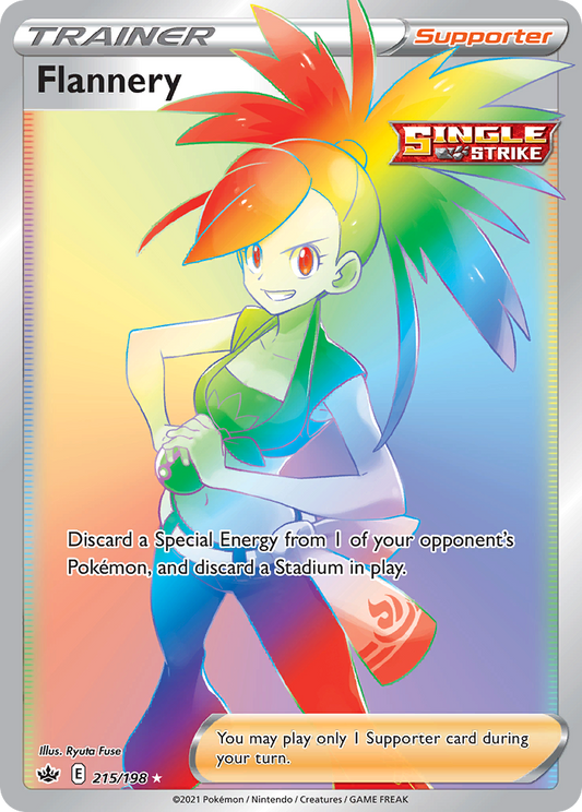 Flannery 215/198 Rare Rainbow | Chilling Reign | Pokemon Card