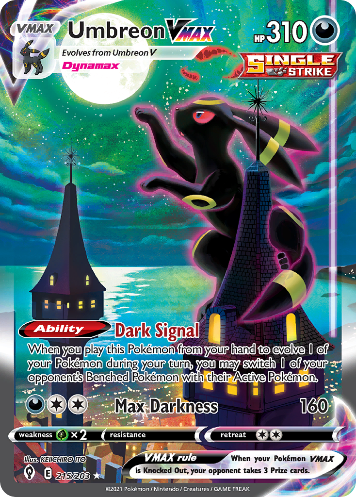 Umbreon VMAX 215/203 Rare Rainbow | Evolving Skies | Pokemon Card