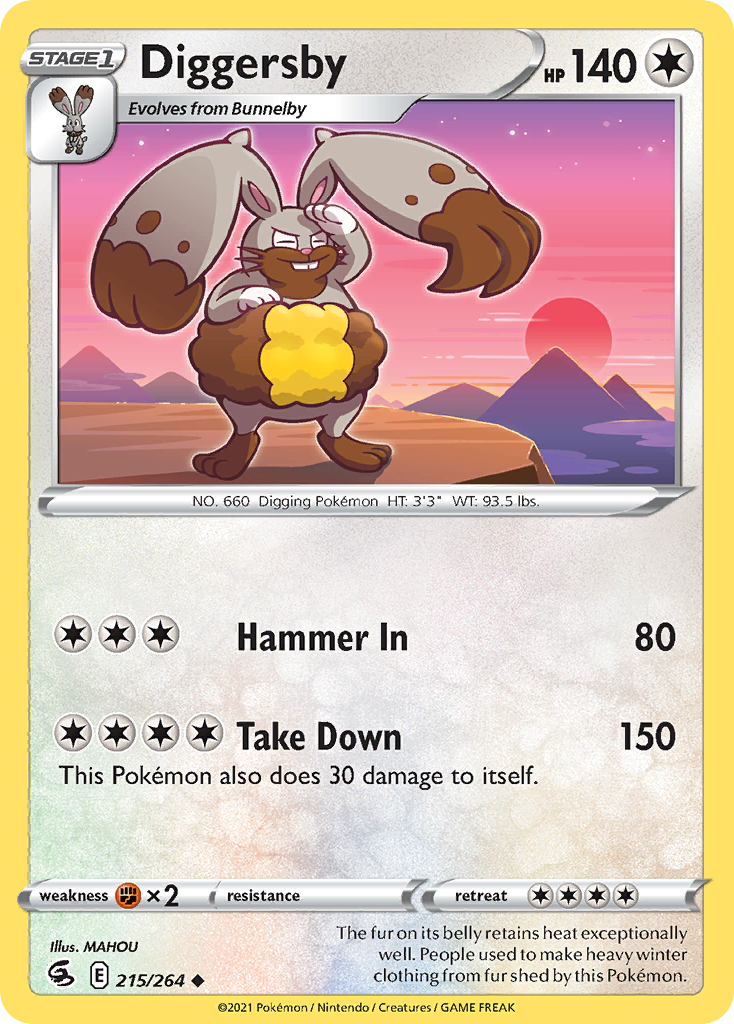 Diggersby 215/264 Uncommon | Fusion Strike | Pokemon Card