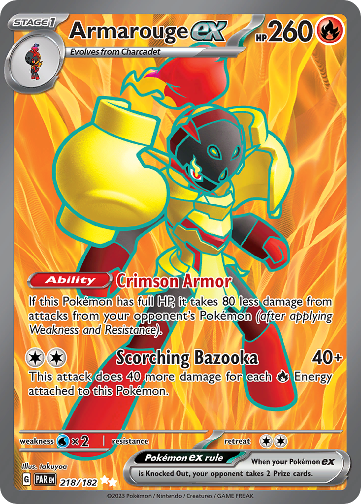 Armarouge ex 218/182 Ultra Rare | Paradox Rift | Pokemon Card