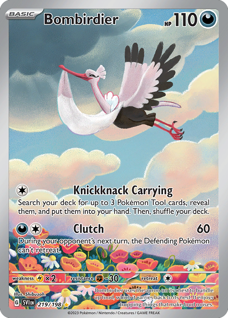 Bombirdier 219/198 Illustration Rare | Scarlet & Violet | Pokemon Card