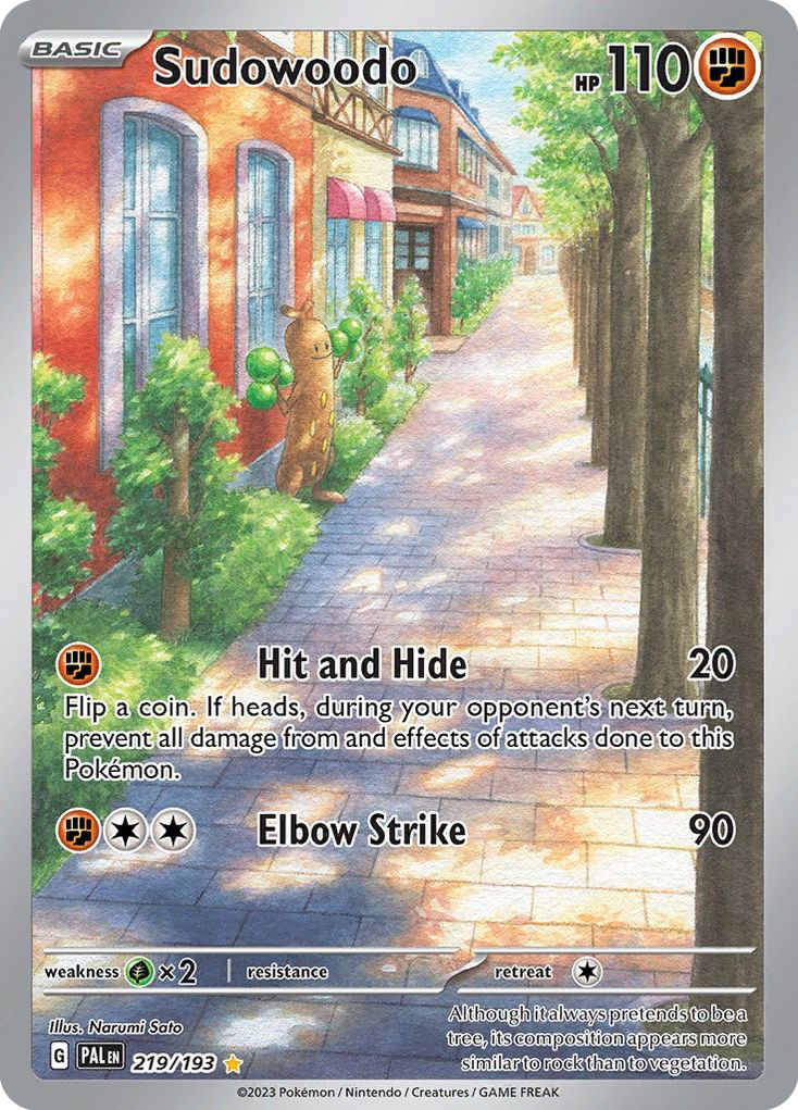 Sudowoodo 219/193 Illustration Rare | Paldea Evolved | Pokemon Card