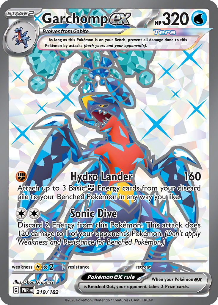 Garchomp ex 219/182 Ultra Rare | Paradox Rift | Pokemon Card