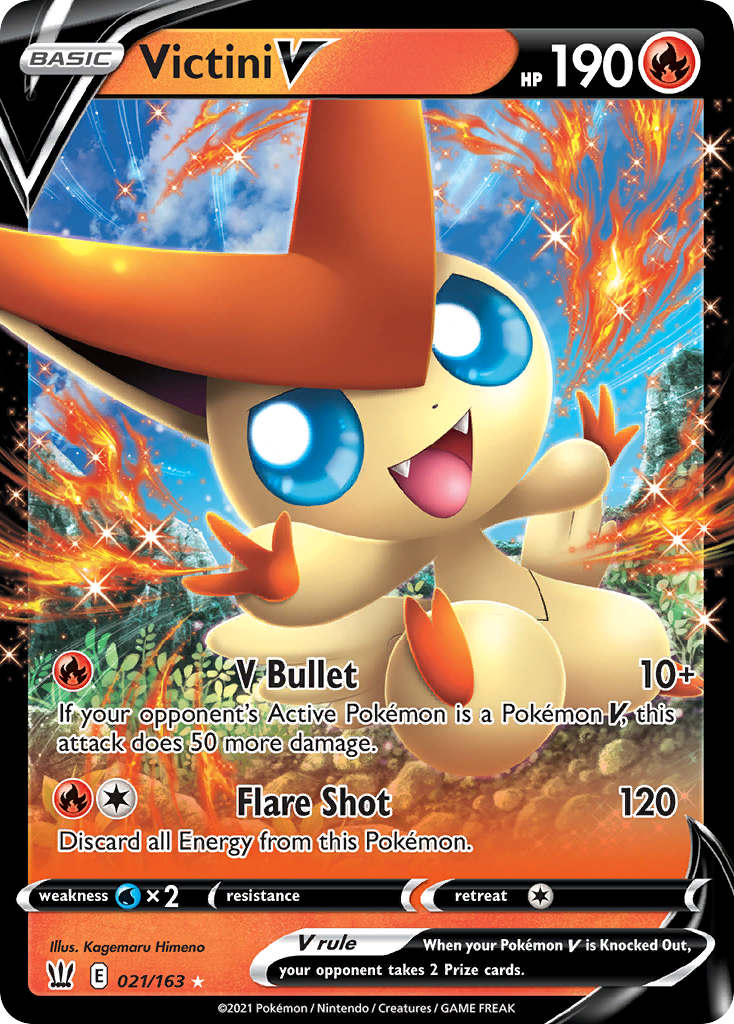 Victini V 21/163 Rare Holo V | Battle Styles | Pokemon Card