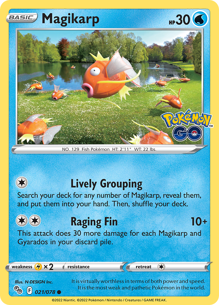 Magikarp 21/78 Common | Pokémon GO | Pokemon Card