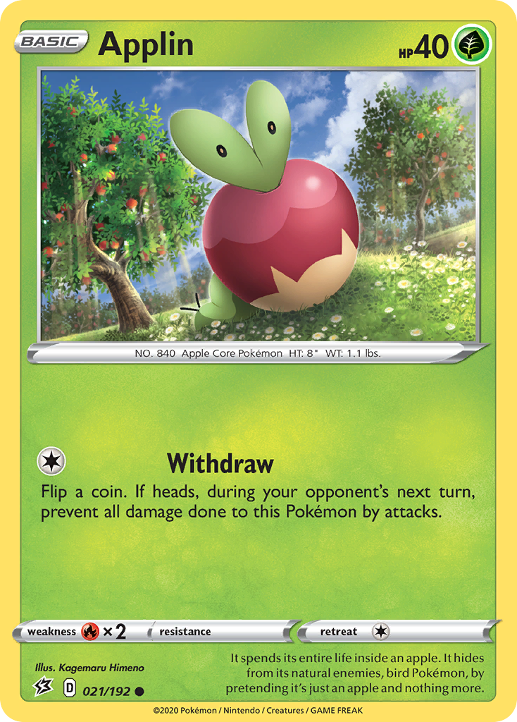 Applin 21/192 Common | Rebel Clash | Pokemon Card