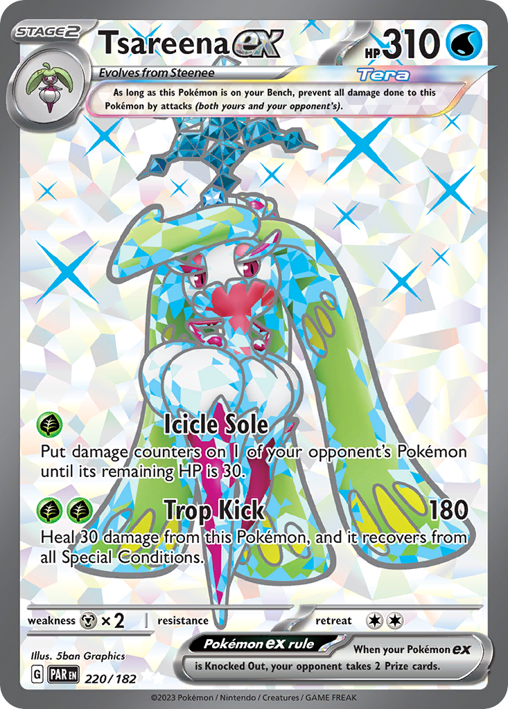 Tsareena ex 220/182 Ultra Rare | Paradox Rift | Pokemon Card