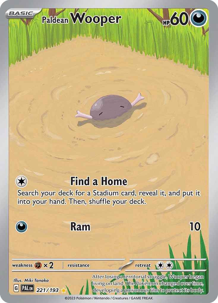 Paldean Wooper 221/193 Illustration Rare | Paldea Evolved | Pokemon Card