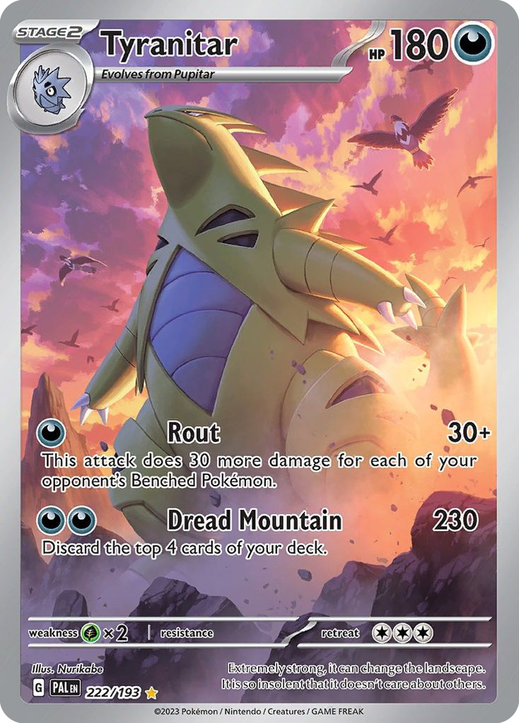 Tyranitar 222/193 Illustration Rare | Paldea Evolved | Pokemon Card