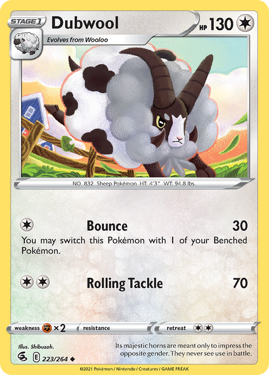 Dubwool 223/264 Uncommon | Fusion Strike | Pokemon Card
