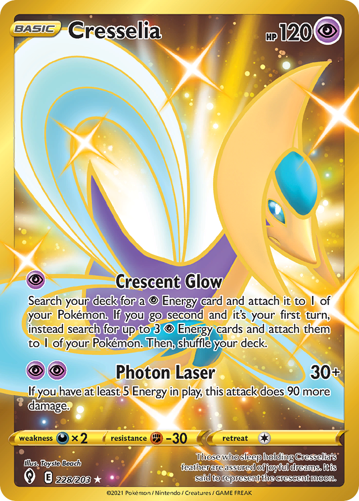 Cresselia 228/203 Rare Secret | Evolving Skies | Pokemon Card