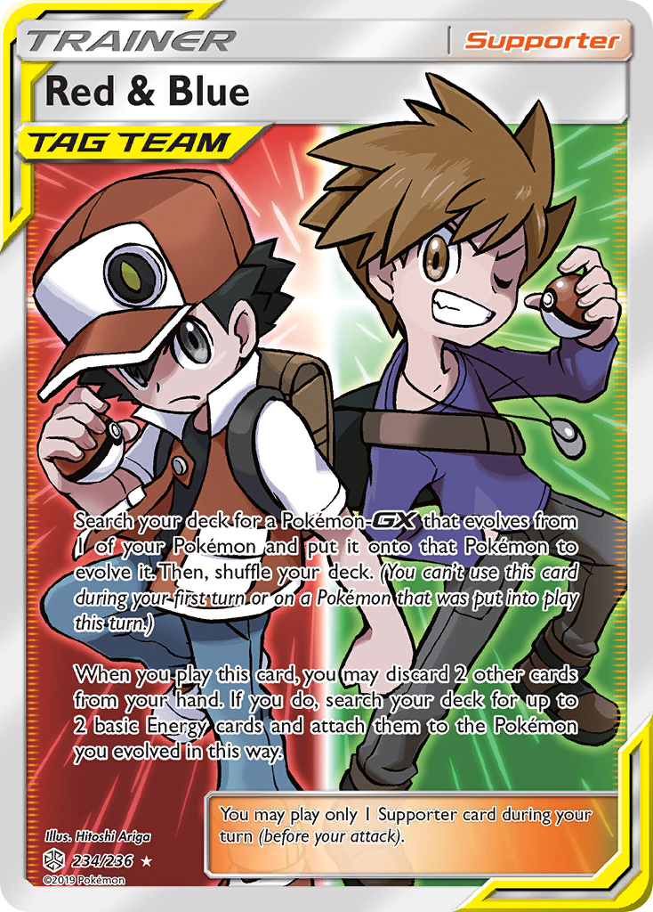 Red & Blue 234/236 Rare Ultra | Cosmic Eclipse | Pokemon Card