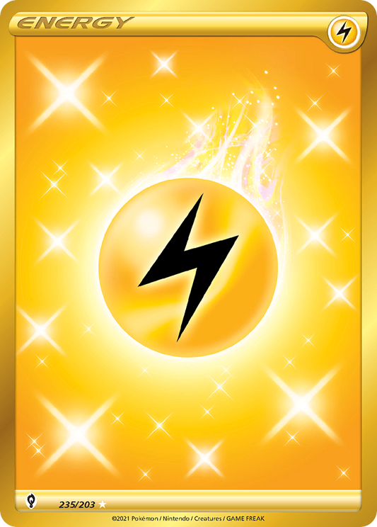 Lightning Energy 235/203 Rare Secret | Evolving Skies | Pokemon Card