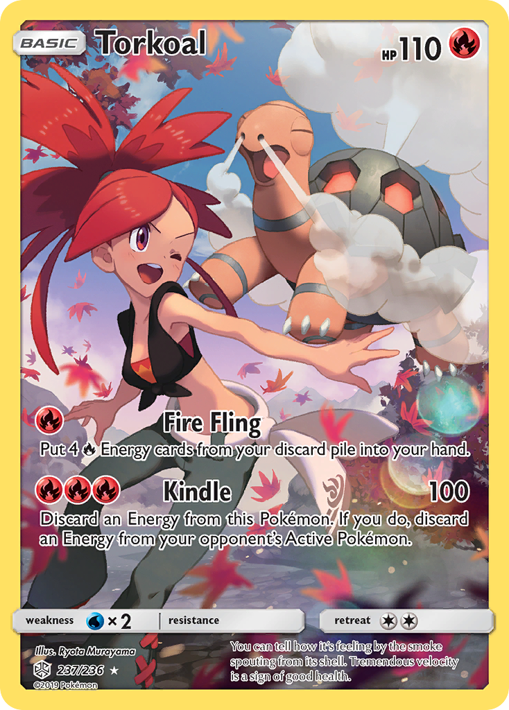 Torkoal 237/236 Rare Secret | Cosmic Eclipse | Pokemon Card