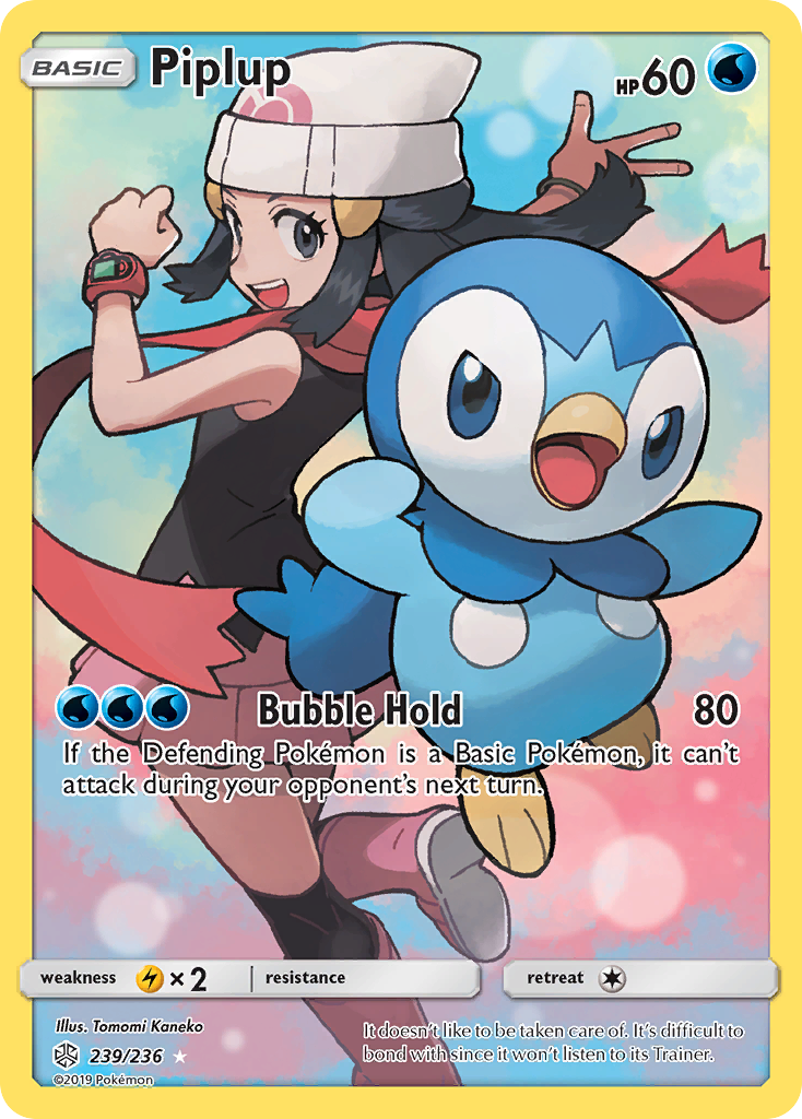 Piplup 239/236 Rare Secret | Cosmic Eclipse | Pokemon Card