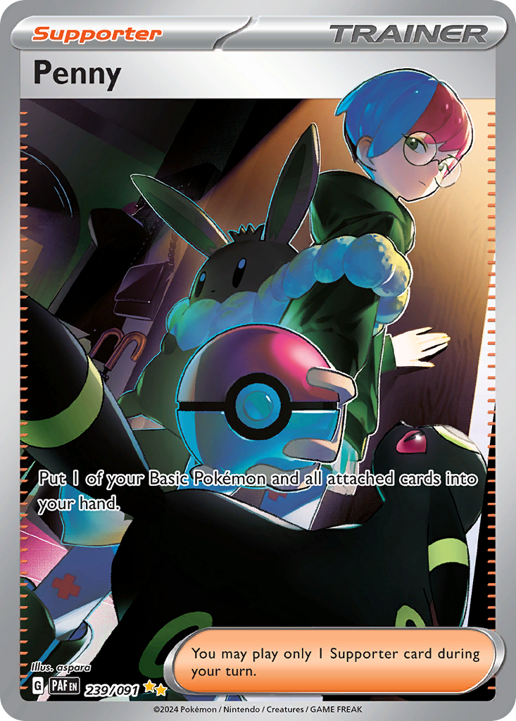 Penny 239/91 Special Illustration Rare | Paldean Fates | Pokemon Card