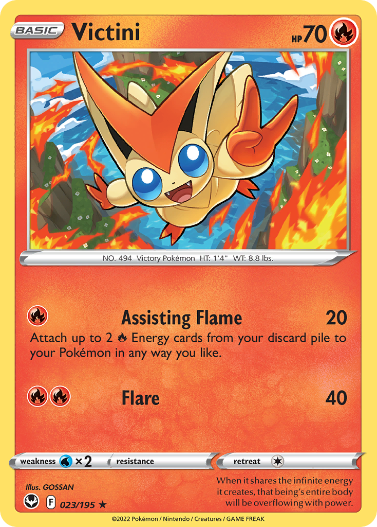 Victini 23/195 Rare | Silver Tempest | Pokemon Card