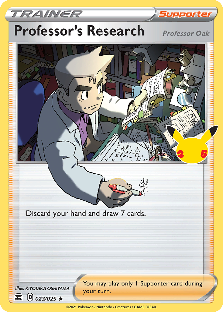 uka Pokémon study series Professor's Research (Oak) SR 029/028 S8a 25th - Pokemon