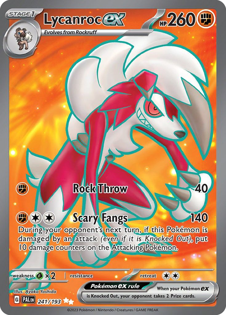 Lycanroc ex 241/193 Ultra Rare | Paldea Evolved | Pokemon Card