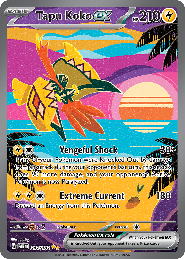 Tapu Koko ex 247/182 Special Illustration Rare | Paradox Rift | Pokemon Card