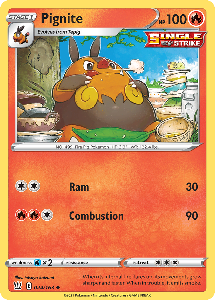 Pignite 24/163 Uncommon | Battle Styles | Pokemon Card