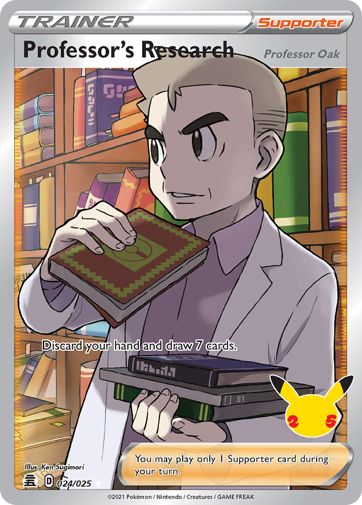 Professor's Research (Professor Oak) 24/25 Rare Ultra | Celebrations | Pokemon Card