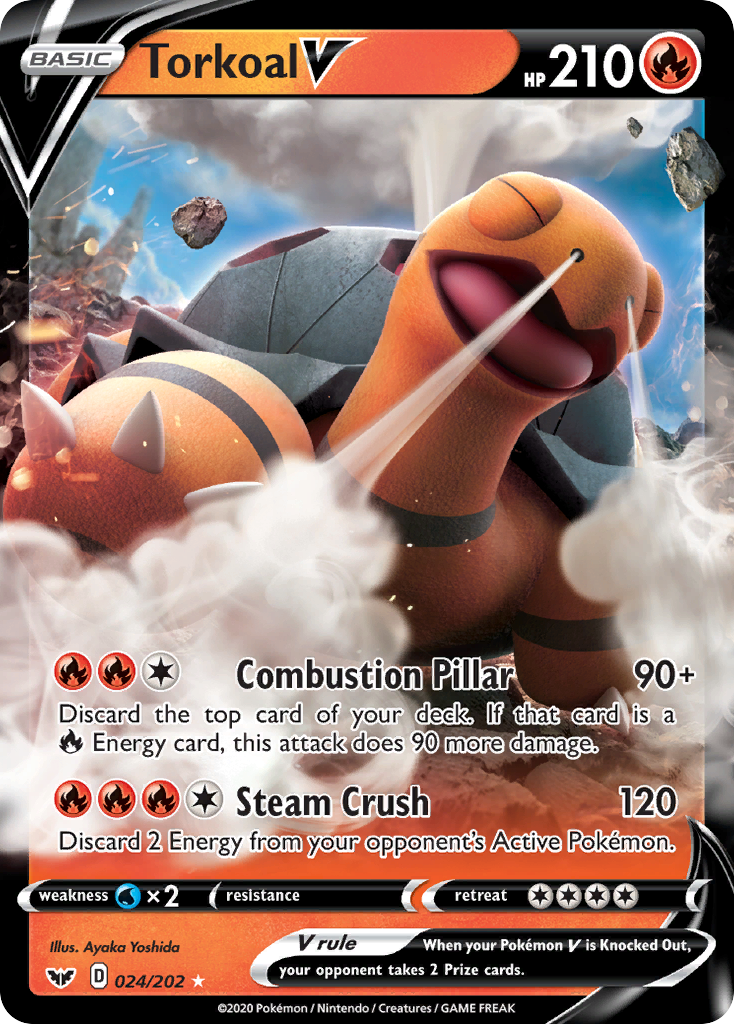 Torkoal V 24/202 Rare Holo V | Sword & Shield | Pokemon Card