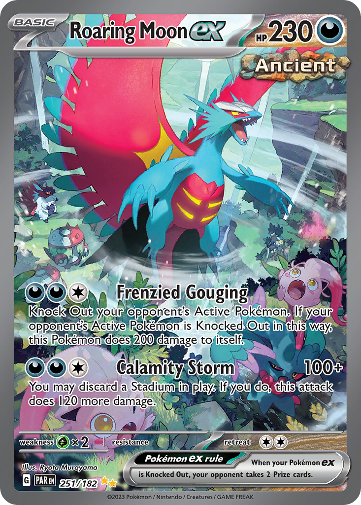 Roaring Moon ex 251/182 Special Illustration Rare | Paradox Rift | Pokemon Card