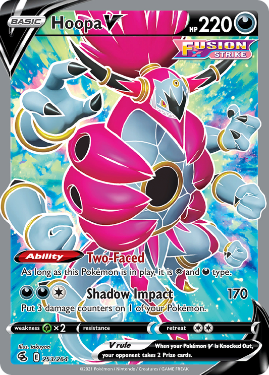 Hoopa V 253/264 Rare Ultra | Fusion Strike | Pokemon Card
