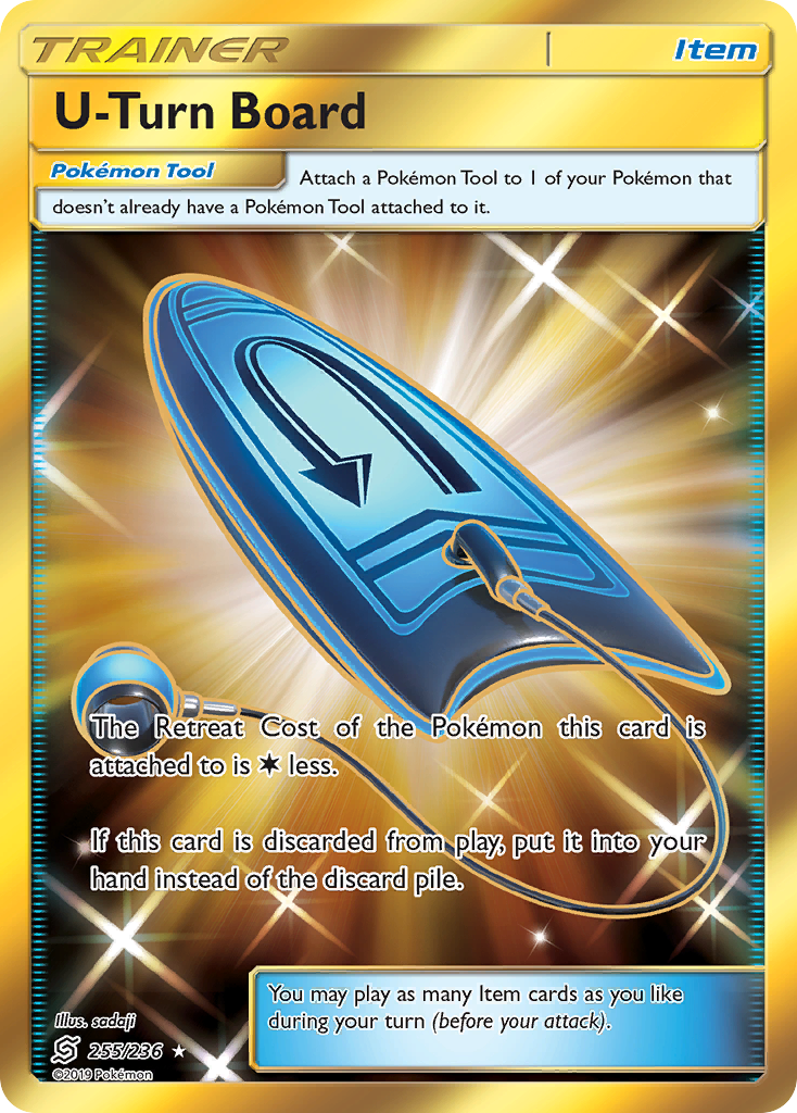U-Turn Board 255/236 Rare Secret | Unified Minds | Pokemon Card