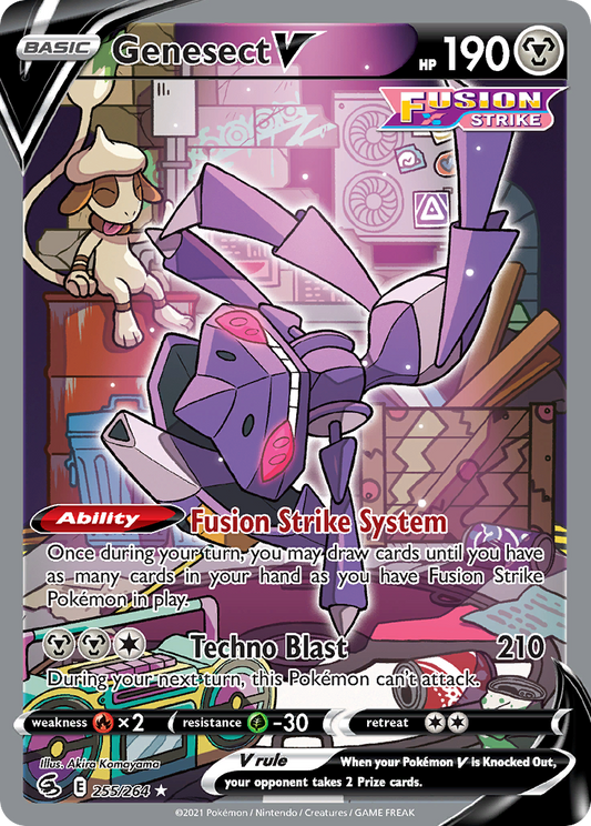 Genesect V 255/264 Rare Ultra | Fusion Strike | Pokemon Card