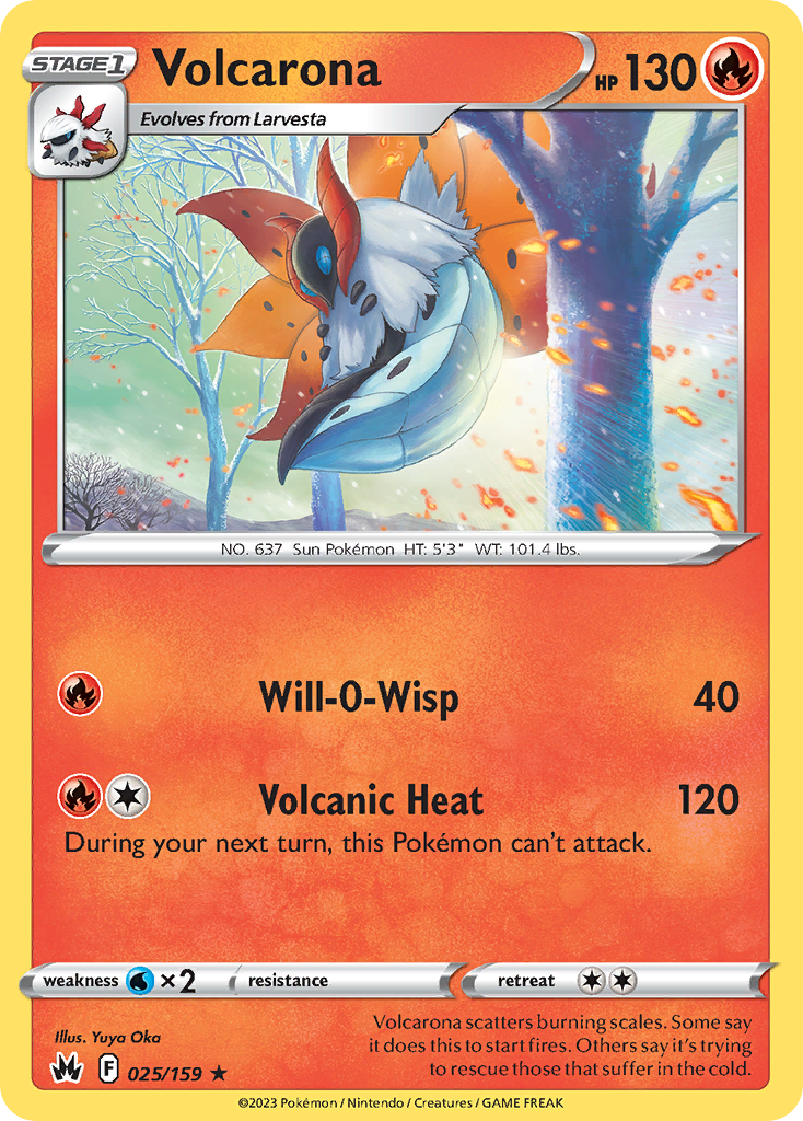 Volcarona 25/159 Rare | Crown Zenith | Pokemon Card – Brickheads