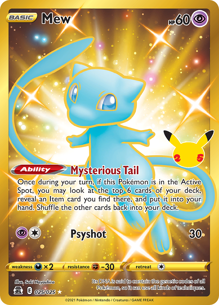 Mew 25/25 Rare Holo | Celebrations | Pokemon Card
