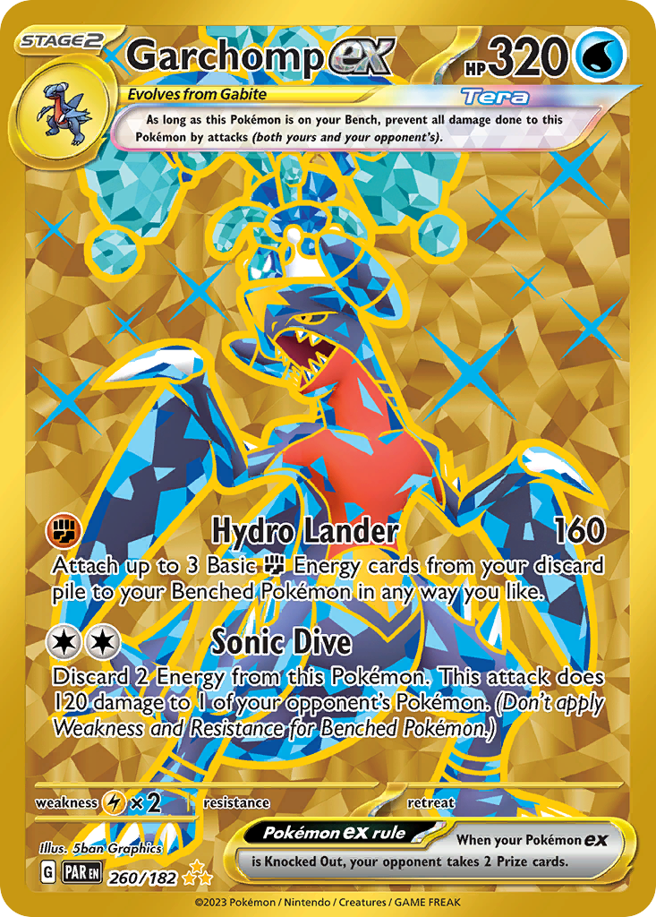 Garchomp ex 260/182 Hyper Rare | Paradox Rift | Pokemon Card
