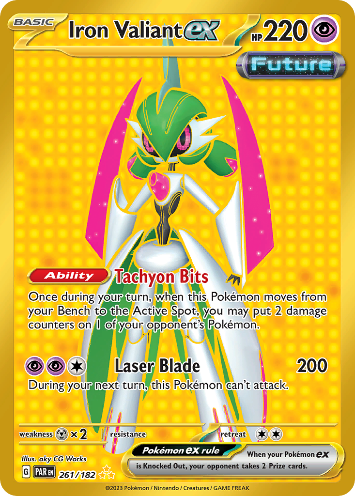 Iron Valiant ex 261/182 Hyper Rare | Paradox Rift | Pokemon Card