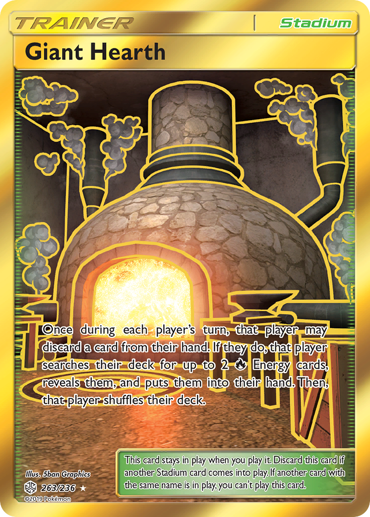 Giant Hearth 263/236 Rare Secret | Cosmic Eclipse | Pokemon Card