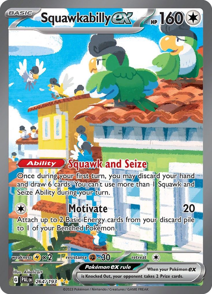 Squawkabilly ex 264/193 Special Illustration Rare | Paldea Evolved | Pokemon Card