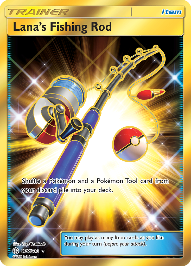Lana's Fishing Rod 266/236 Rare Secret | Cosmic Eclipse | Pokemon Card