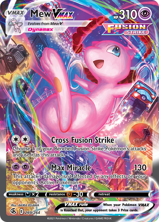 Mew VMAX 269/264 Rare Rainbow | Fusion Strike | Pokemon Card