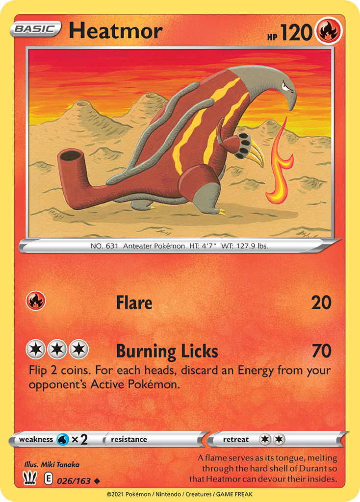 Heatmor 26/163 Uncommon | Battle Styles | Pokemon Card