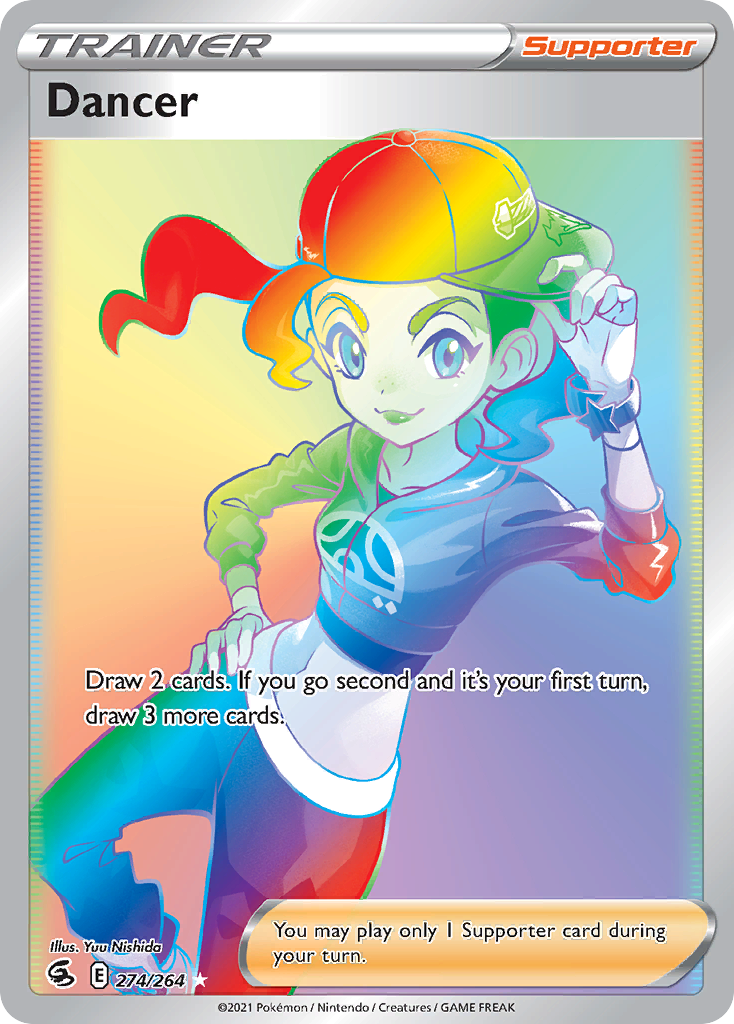 Dancer 274/264 Rare Rainbow | Fusion Strike | Pokemon Card