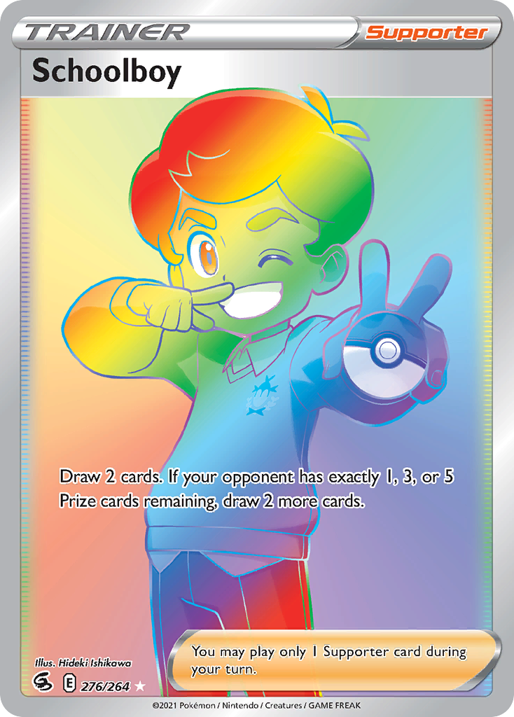 Schoolboy 276/264 Rare Rainbow | Fusion Strike | Pokemon Card