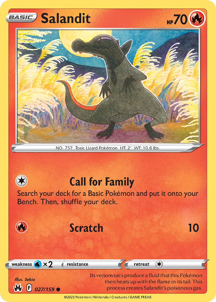 Salandit 27/159 Common | Crown Zenith | Pokemon Card – Brickheads