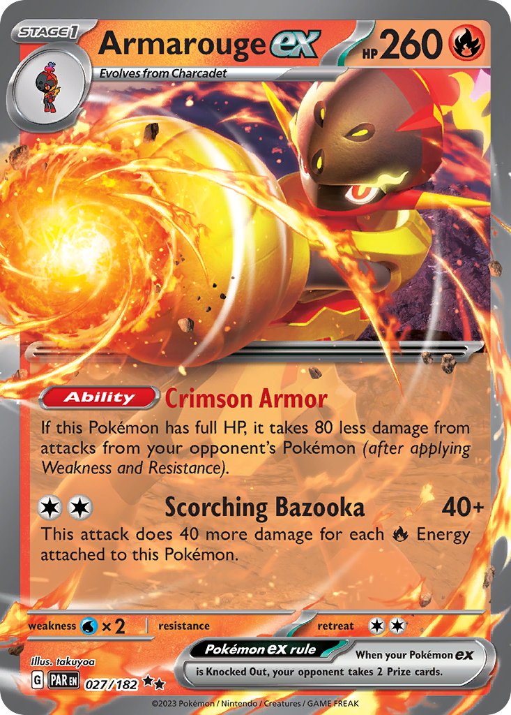 Armarouge ex 27/182 Double Rare | Paradox Rift | Pokemon Card