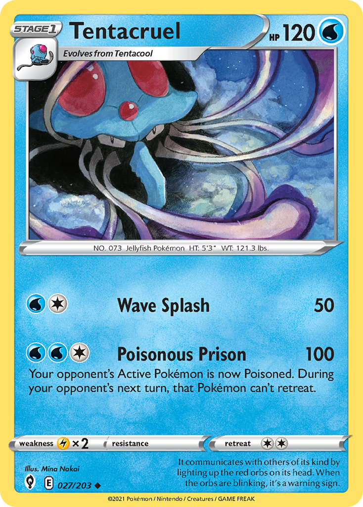 Tentacruel 27/203 Uncommon | Evolving Skies | Pokemon Card 