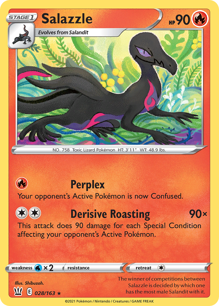 Salazzle 28/163 Rare | Battle Styles | Pokemon Card
