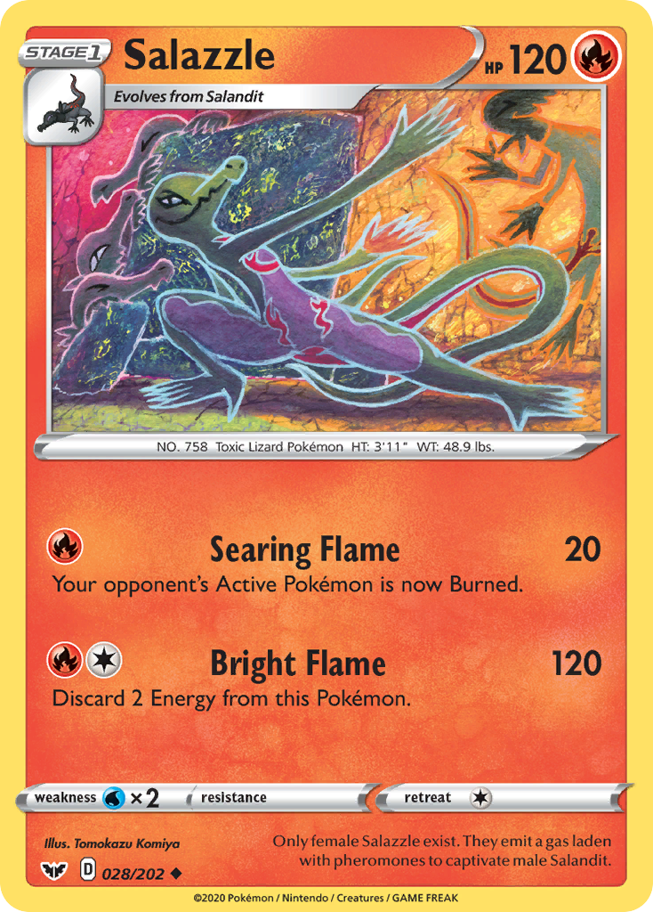 Salazzle 28/202 Uncommon | Sword & Shield | Pokemon Card