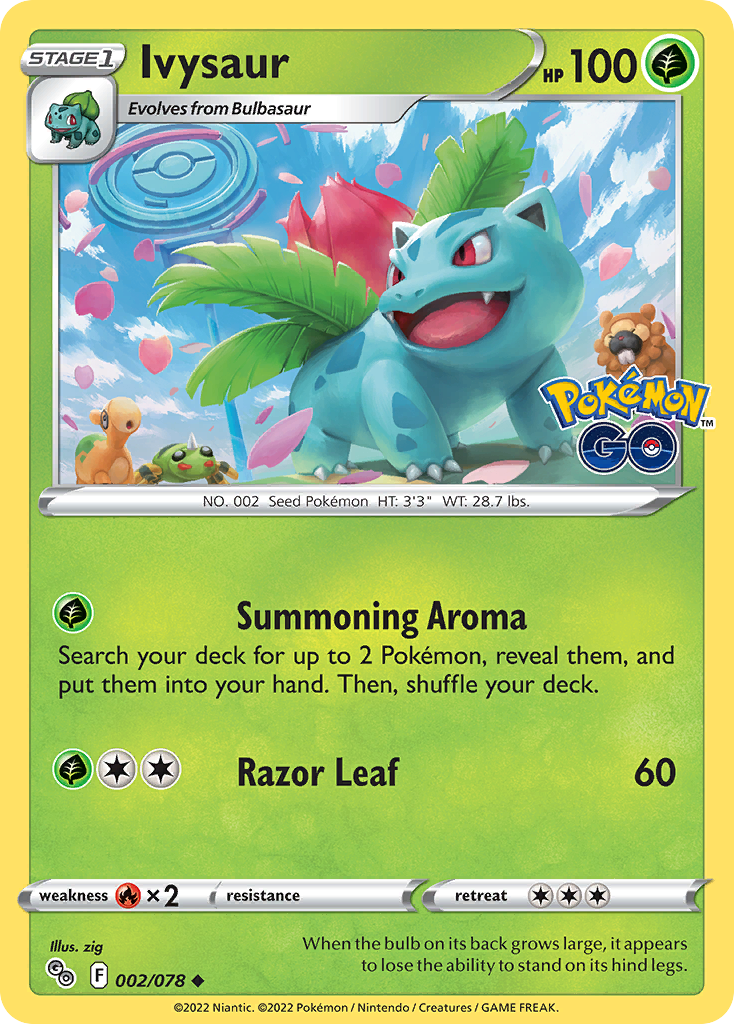 Ivysaur 2/78 Uncommon | Pokémon GO | Pokemon Card