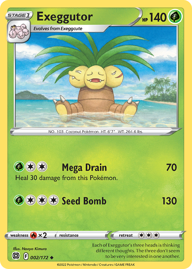 Exeggutor 2/172 Uncommon | Brilliant Stars | Pokemon Card